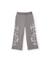 Pantalon pour fille en molleton avec broderies florales fantaisie Gris 2 - vertbaudet enfant 
