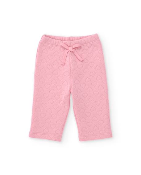 Ensemble bébé en molleton avec imprimé cœurs Rose 6 - vertbaudet enfant 