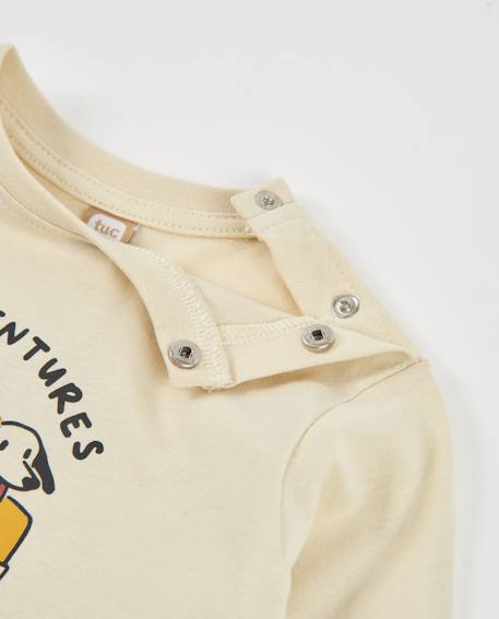 T-shirt en maille pour garçon avec imprimé illustré Blanc 3 - vertbaudet enfant 