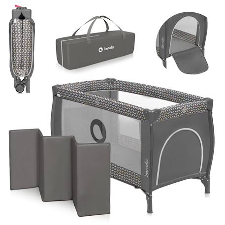 Lit parapluie parc bébé 3en1 sven plus 0-36 mois avec table à langer et moustiquaire Beige latte+Beige olive+Grey scandi 13 - vertbaudet enfant 