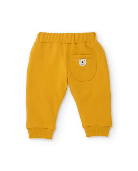 Ensemble en peluche pour bébé avec détail d'ours en relief Jaune 5 - vertbaudet enfant 
