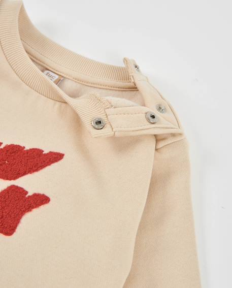 Sweat en molleton pour bébé garçon avec imprimé graphique Blanc 3 - vertbaudet enfant 