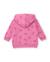 Sweat en molleton pour fille avec capuche, fermeture éclair et motif de nœuds Rose 2 - vertbaudet enfant 