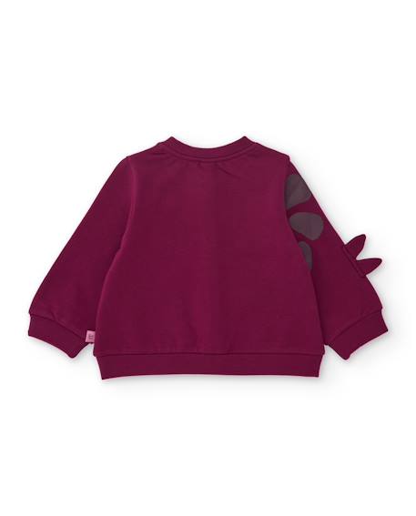 Veste fille en molleton avec boutons et détails décoratifs Rouge 2 - vertbaudet enfant 