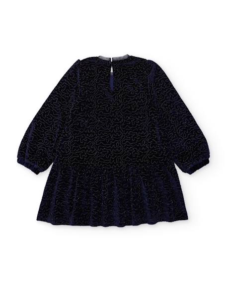 Robe fille avec détail brillant et jupe évasée Bleu 2 - vertbaudet enfant 