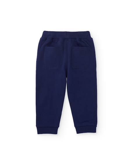 Pantalon de jogging garçon en molleton avec taille ajustable Bleu 2 - vertbaudet enfant 