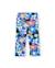 Legging fille en molleton à imprimé floral et taille élastique Bleu 2 - vertbaudet enfant 