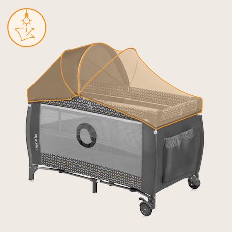 Lit parapluie parc bébé 3en1 sven plus 0-36 mois avec table à langer et moustiquaire Beige latte+Beige olive+Grey scandi 16 - vertbaudet enfant 