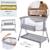 Lit cododo berceau 3en1 luna réglable en hauteur et inclinaison avec matelas Beige sand+Beige taupe+Grey concrete 13 - vertbaudet enfant 
