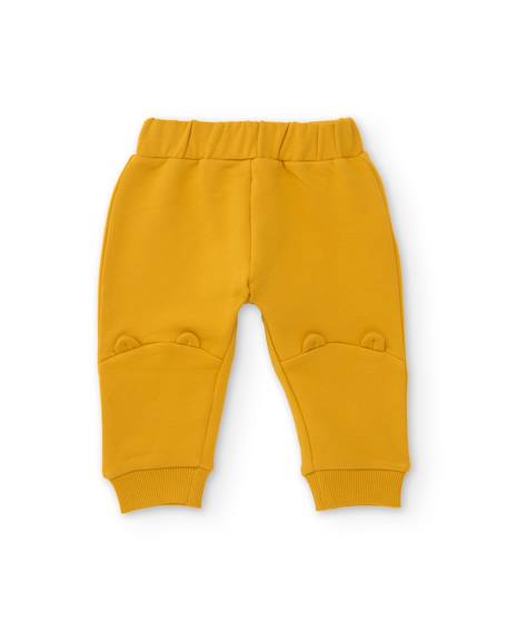 Ensemble en peluche pour bébé avec détail d'ours en relief Jaune 4 - vertbaudet enfant 