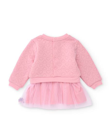 Robe en molleton pour bébé avec motif dinosaure Rose 2 - vertbaudet enfant 