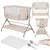Lit cododo berceau 3en1 leonie plus réglable en hauteur et inclinaison Beige sand+Green sage+Grey stone 1 - vertbaudet enfant 