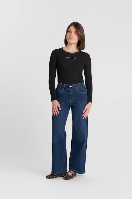 Pantalon loose, large en jeans lexygi Middle blue 2 - vertbaudet enfant 