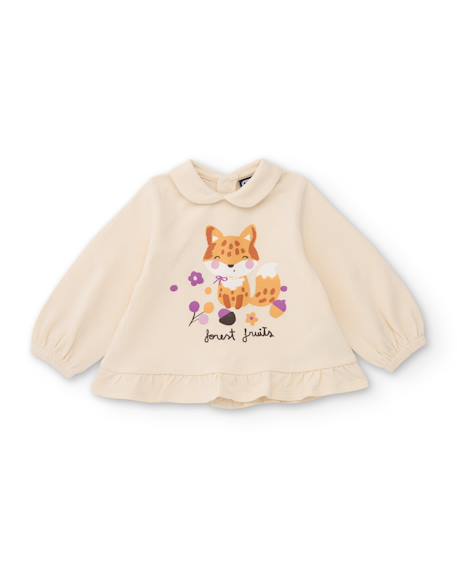 Ensemble en molleton pour bébé avec sweat imprimé Rose 4 - vertbaudet enfant 