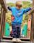 Pantalon cargo en molleton pour garçon au toucher doux Bleu 1 - vertbaudet enfant 