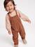 Ensemble blouse et salopette velours bébé fille bleu céleste+noisette 10 - vertbaudet enfant 