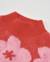 Pull pour fille en tricot avec design floral et finition côtelée Rouge 4 - vertbaudet enfant 