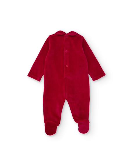 Barboteuse en tricot pour bébé avec broderie d'ourson Rouge 2 - vertbaudet enfant 