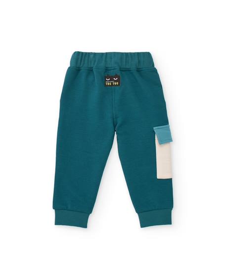 Ensemble garçon en molleton à imprimé ludique et toucher doux Bleu 5 - vertbaudet enfant 