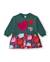 Robe fille en molleton à détail cœurs et imprimé floral Vert 1 - vertbaudet enfant 