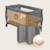 Lit parapluie parc bébé 2en1 stefi plus 0-36 mois avec matelas haute densité et roulettes Green olive+Grey multicolor+Grey white+Pink yellow 9 - vertbaudet enfant 