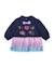 Robe fille en molleton avec motif tête de chat Bleu 1 - vertbaudet enfant 