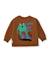 Ensemble garçon en molleton avec sweat à message et pantalon de jogging Marron 4 - vertbaudet enfant 