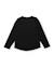 T-shirt pour fille en maille avec nœud décoratif et manches longues Noir 2 - vertbaudet enfant 