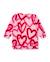 Robe fille en molleton doux à imprimé cœurs Rose 3 - vertbaudet enfant 