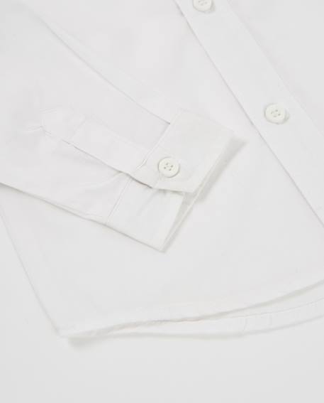 Chemise en coton pour garçon avec poche frontale et coupe classique Blanc 5 - vertbaudet enfant 