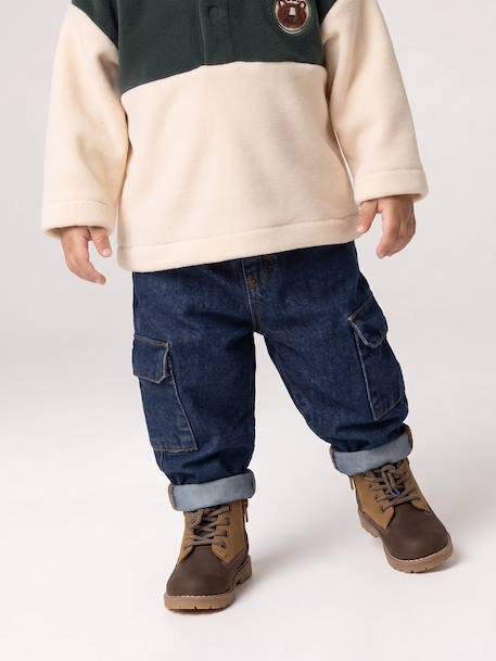 Pantalon battle bébé en denim denim brut 5 - vertbaudet enfant 