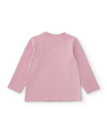 T-shirt fille à manches longues en jersey motif panda Rose 2 - vertbaudet enfant 