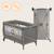 Lit parapluie parc bébé 2en1 stefi plus 0-36 mois avec matelas haute densité et roulettes Green olive+Grey multicolor+Grey white+Pink yellow 14 - vertbaudet enfant 