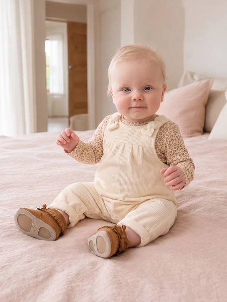 Ensemble salopette et body bébé fille vanille 1 - vertbaudet enfant 