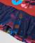 Robe fille en molleton et jersey à motif floral et volant Rouge 4 - vertbaudet enfant 