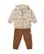 Ensemble bébé garçon en molleton avec sweat zippé à capuche Beige 1 - vertbaudet enfant 