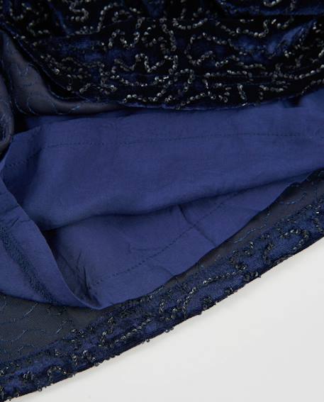 Robe fille avec détail brillant et jupe évasée Bleu 4 - vertbaudet enfant 