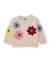 Pull bébé fille en tricot avec fleurs brodées et matière douce Blanc 1 - vertbaudet enfant 