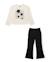 Ensemble fille en maille avec t-shirt motif étoiles et leggings assortis Blanc 1 - vertbaudet enfant 