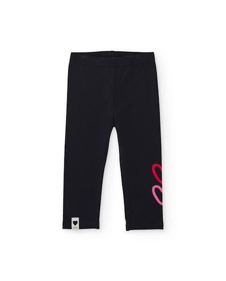Ensemble fille en molleton avec sweat à cœurs appliqués et leggings Rose 3 - vertbaudet enfant 