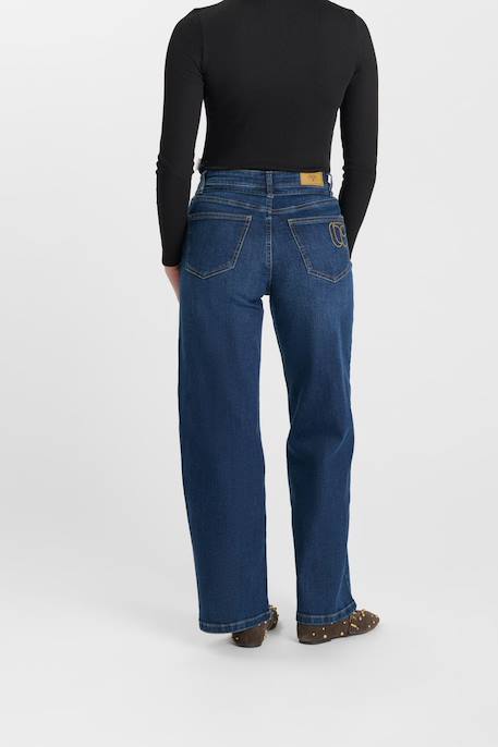 Pantalon loose, large en jeans lexygi Middle blue 4 - vertbaudet enfant 