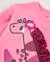 Sweat fille en molleton à motif girafe et volants Rose 4 - vertbaudet enfant 