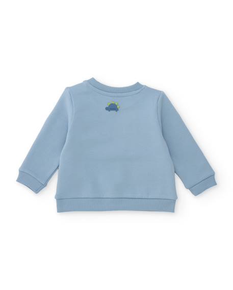 Ensemble bébé en molleton avec dinosaure en relief Bleu 3 - vertbaudet enfant 