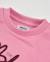 Sweat-shirt fille en molleton avec logo brodé et poignets côtelés Rose 3 - vertbaudet enfant 