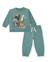 Ensemble garçon en molleton avec sweat imprimé et pantalon assorti Vert 1 - vertbaudet enfant 