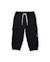 Pantalon cargo garçon en molleton doux avec poches latérales Noir 1 - vertbaudet enfant 