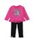 Ensemble bébé fille en jersey avec t-shirt dinosaures et leggings assortis Rose 1 - vertbaudet enfant 