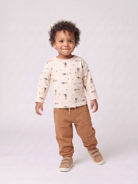 Ensemble T-shirt et pantalon bébé garçon caramel+vert 14 - vertbaudet enfant 