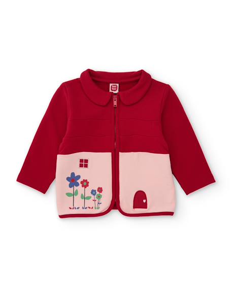 Ensemble en tricot pour bébé avec fermeture zippée sur le devant Rouge 2 - vertbaudet enfant 