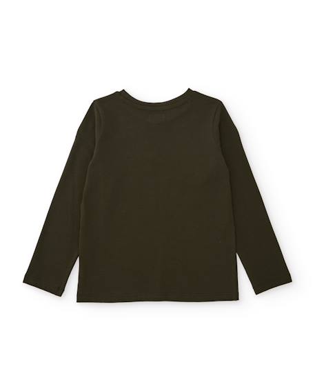 T-shirt garçon en maille avec design gecko et manches longues Vert 2 - vertbaudet enfant 